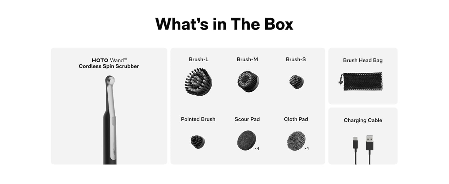 HOTO Wand™ Cordless Spin Scrubber