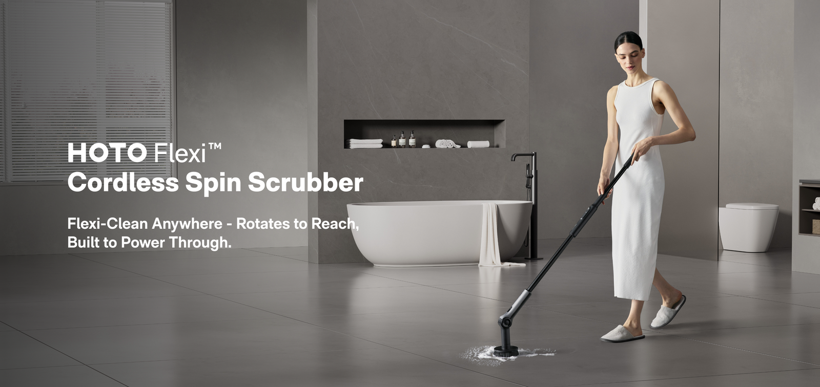 HOTO Flexi™ Cordless Spin Scrubber
